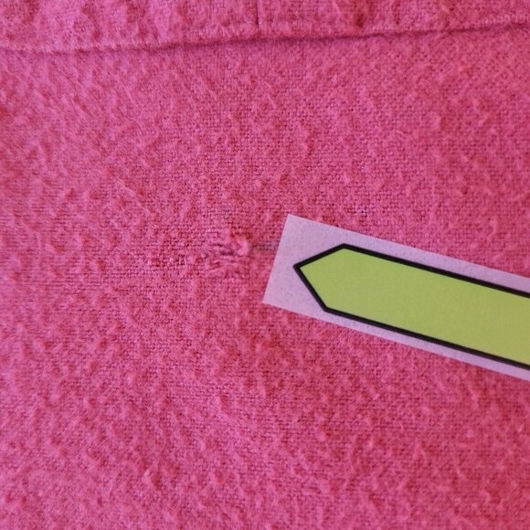 Vintage LL Bean Sz M Maroon Long Sleeve Flannel Button Down Shirt Shacket *FLAW* - Picture 9 of 9